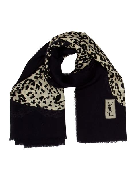 ysl schal animal blau|farfetch YSL scarf.